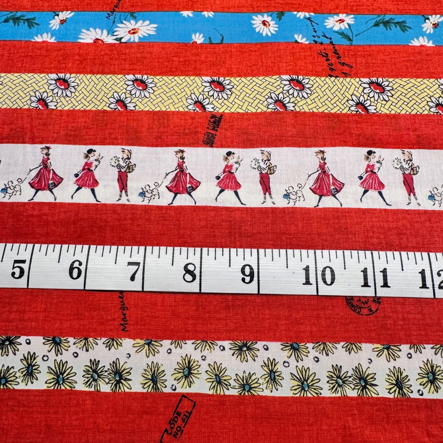 Suzuko Koseki Yuwa Fabrics Japanese Import Stripes Red