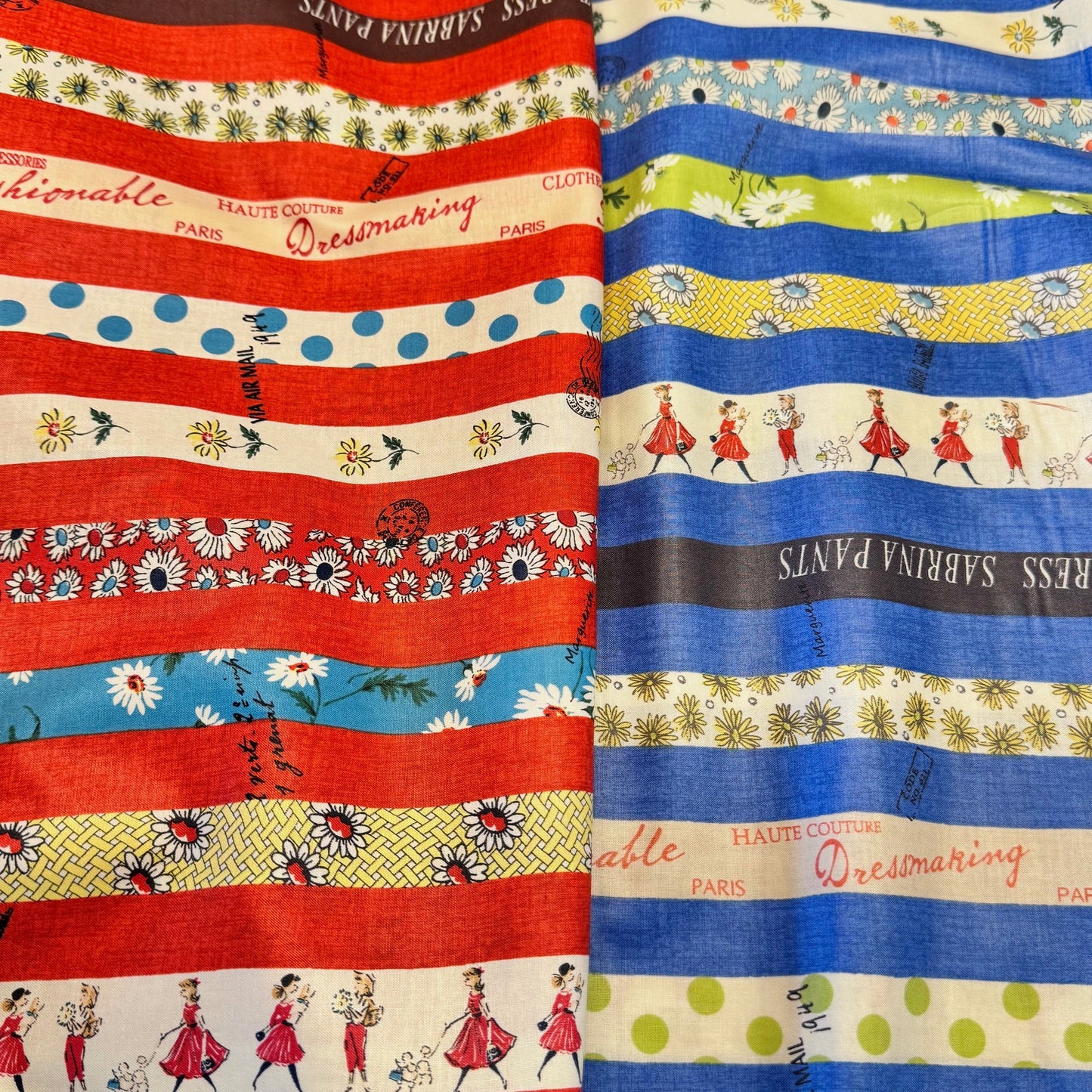 Suzuko Koseki Yuwa Fabrics Japanese Import Stripes Red