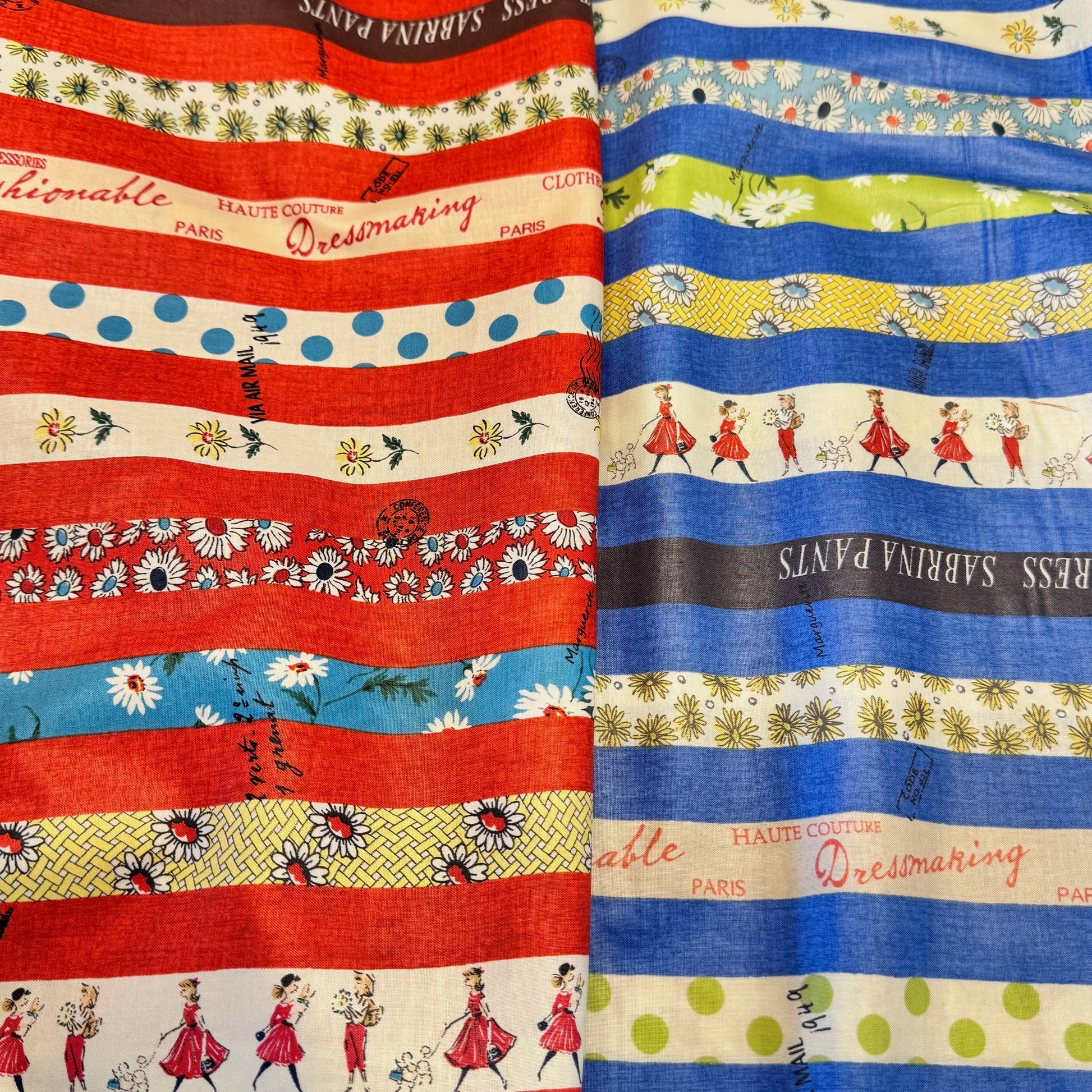 Suzuko Koseki Yuwa Fabrics Japanese Import Stripes Red