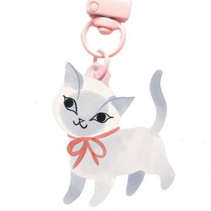Sweet Kitten Zipper Charm by Lizzy House Forever Valentine for Moda Fabrics LHFVZ004