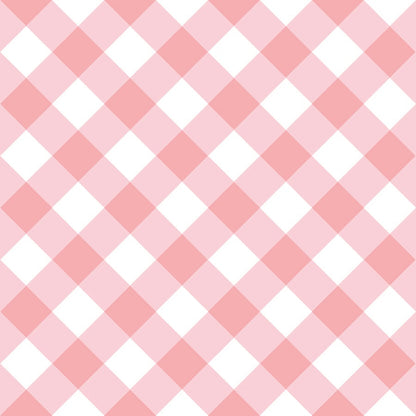 Tasha Noel Riley Blake Designs Whimsical Woodland Diagonal Gingham C17646-PINK