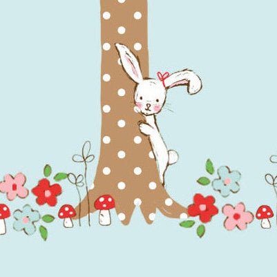 Tasha Noel Riley Blake Designs Whimsical Woodland Main C17640-AQUA