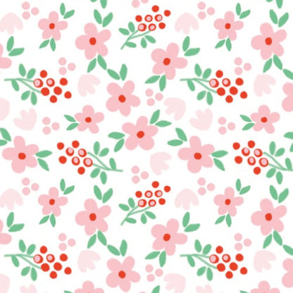 Tasha Noel Riley Blake Designs Whimsical Woodland Mini Florals C17645-PINK