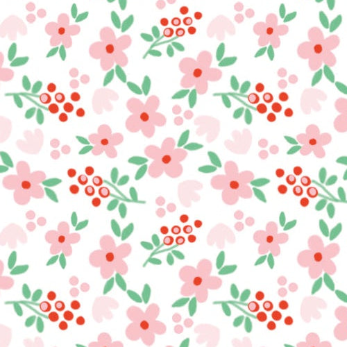 Tasha Noel Riley Blake Designs Whimsical Woodland Mini Florals C17645-PINK