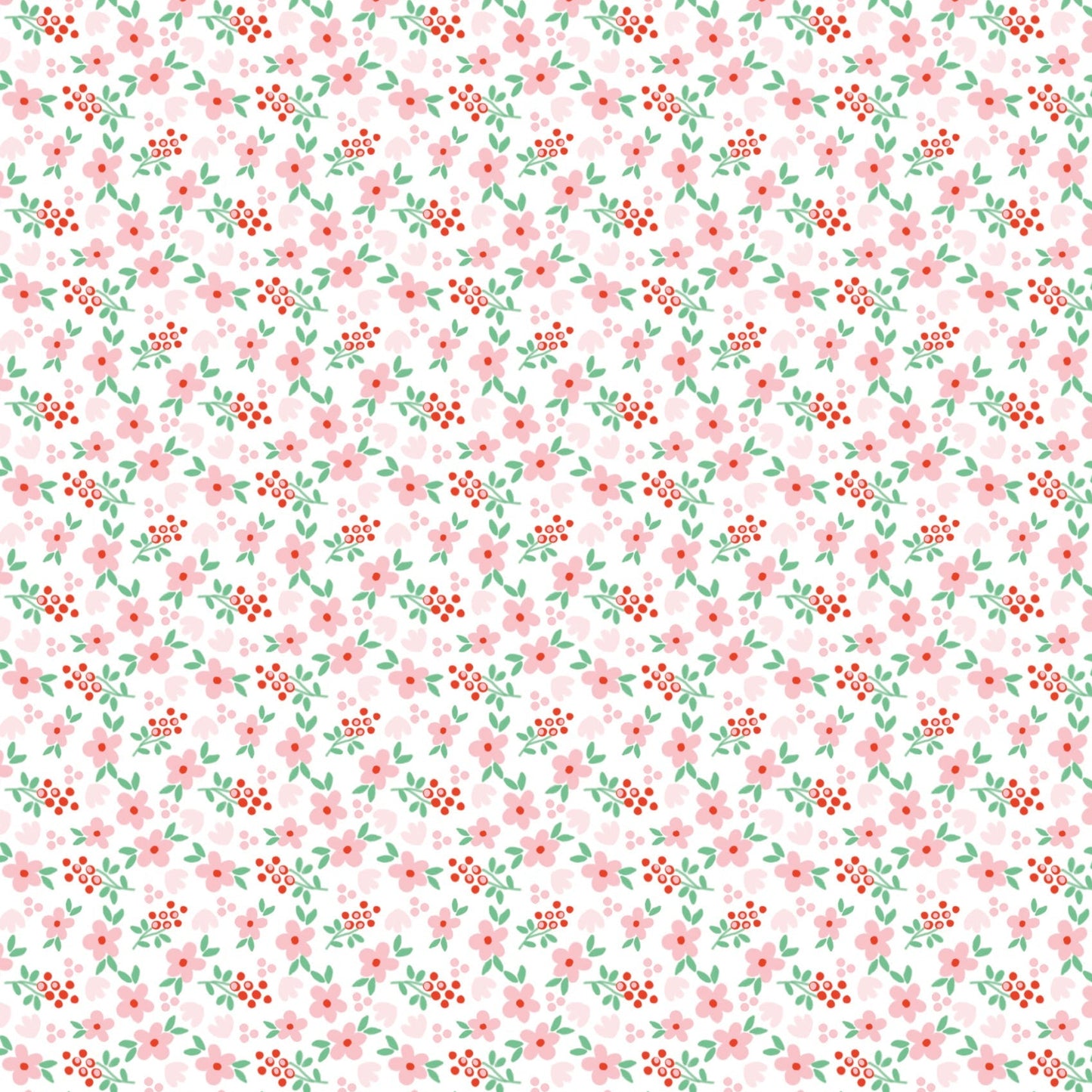 Tasha Noel Riley Blake Designs Whimsical Woodland Mini Florals C17645-PINK
