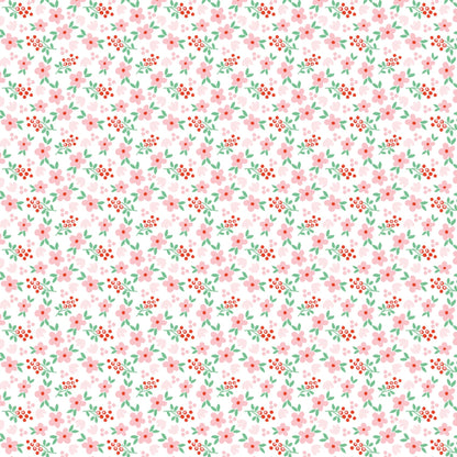 Tasha Noel Riley Blake Designs Whimsical Woodland Mini Florals C17645-PINK