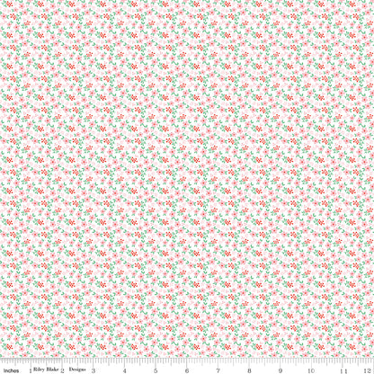 Tasha Noel Riley Blake Designs Whimsical Woodland Mini Florals C17645-PINK