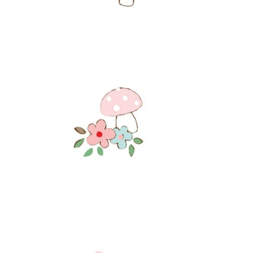 Tasha Noel Riley Blake Designs Whimsical Woodland Mushrooms C17644-WHITE
