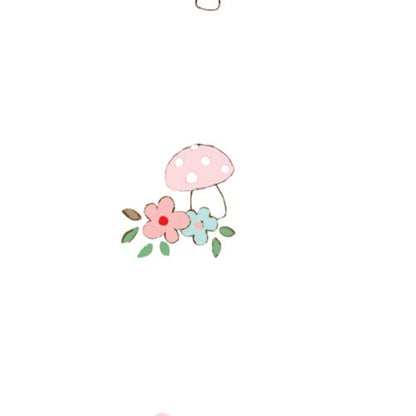 Tasha Noel Riley Blake Designs Whimsical Woodland Mushrooms C17644-WHITE