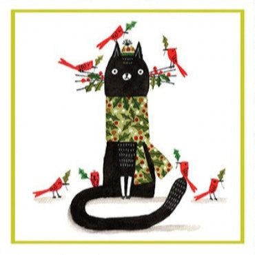 Terry Runyan Benartex Fabrics Meowy Christmas Meowy Christmas Stripe 16232-99