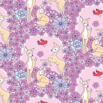 The Good Twin Cloud9 Fabrics Forest Friends Floral Deer 228666
