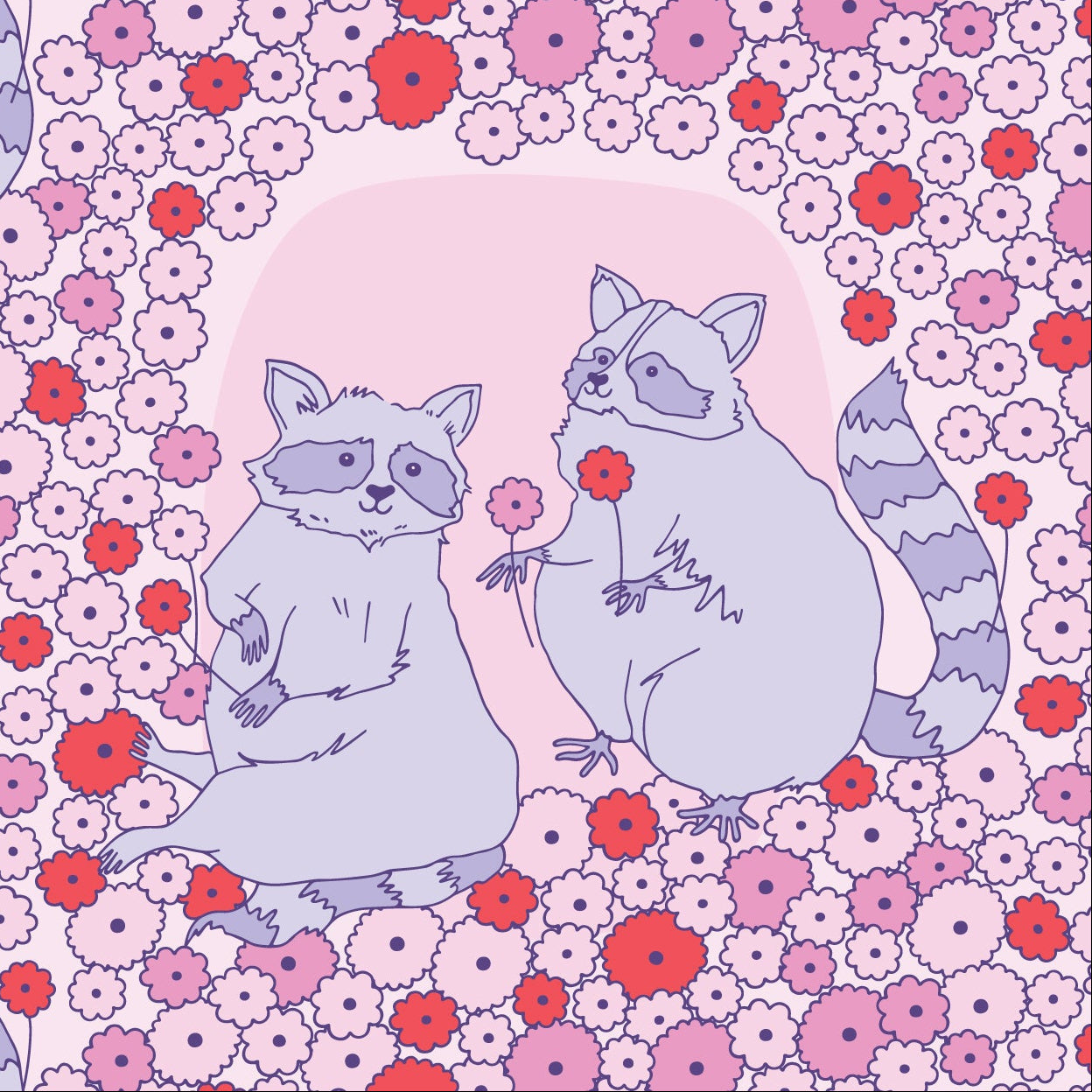 The Good Twin Cloud9 Fabrics Forest Friends Sweet Raccoons 228667