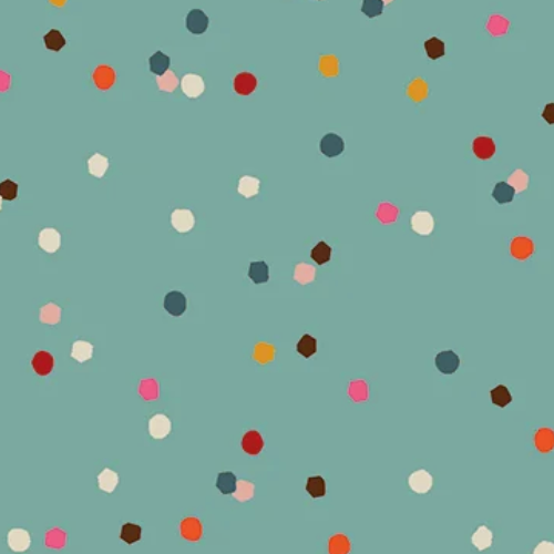 Thread and Ink Design Studio Confetti Teal CONF5000TEAL