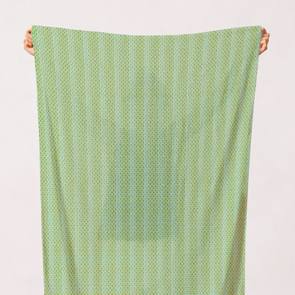 Tiny Square Stripe Green Blue Paintbrush Studio Fabrics Dianthus 12099434