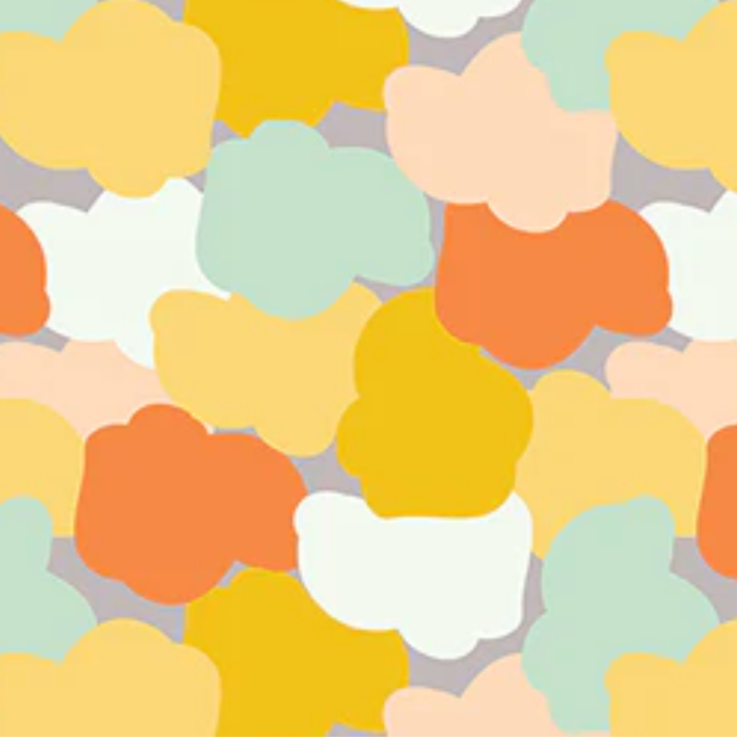 Tracey Wirth Paintbrush Studio Fabrics Jump Ride Spin Clouds Yellow Orange 12098851