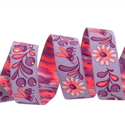 Tula_Pink_Birds_and_Bees_Renaissance_Ribbons_Mystic/Purple TK-108/22mm Col 4_y