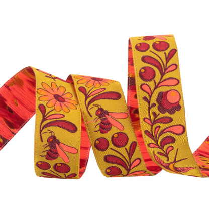 Tula_Pink_Birds_and_Bees_Renaissance_Ribbons_Original TK-108/22mm Col 1_y