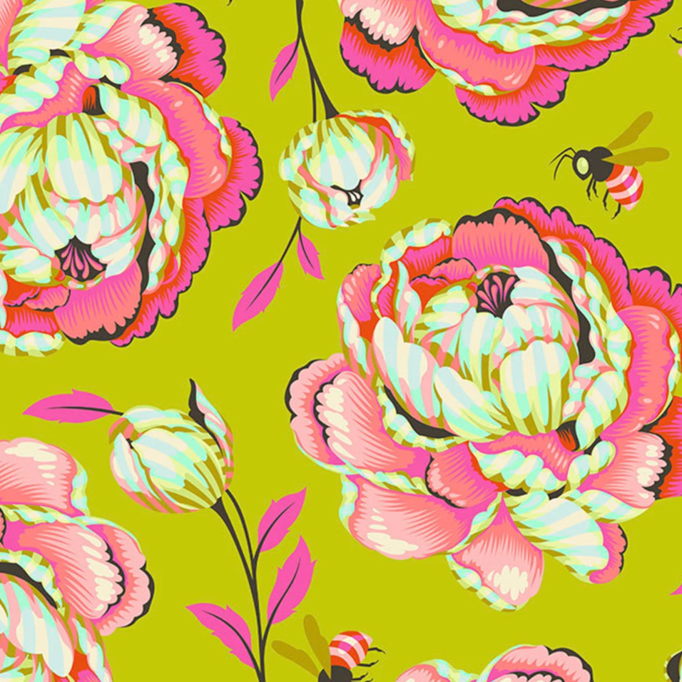 Tula Pink FreeSpirit Fabrics Moon Garden Sonic Bloom Dawn 108 Wideback