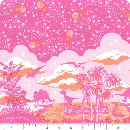 Tula Pink FreeSpirit Fabrics Roar Meteor Shower Double Border PWTP226_Blush