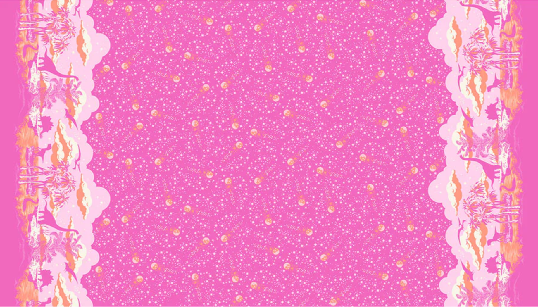 Tula Pink FreeSpirit Fabrics Roar Meteor Shower Double Border PWTP226_Blush
