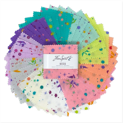 Tula Pink FreeSpirit Fabrics Tula's True Colors Fairy Dust 2.5" Mini Charm Pack FB18MCTP.FAIRYDUST