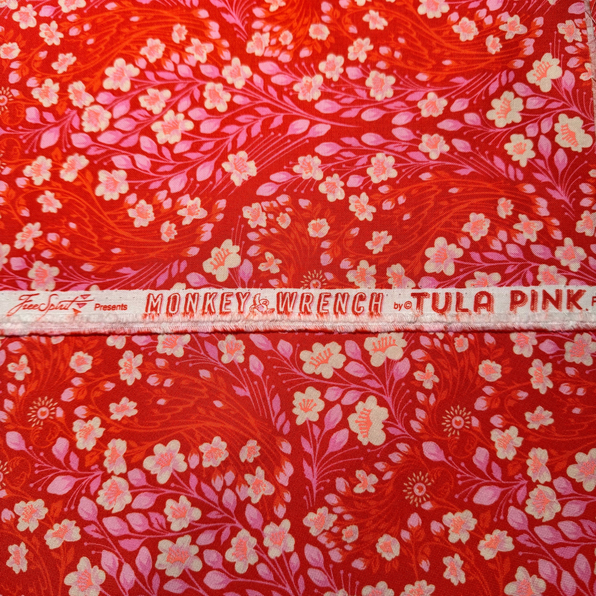 Tula Pink Monkey Wrench Parrot Prattle Mango PWTP135