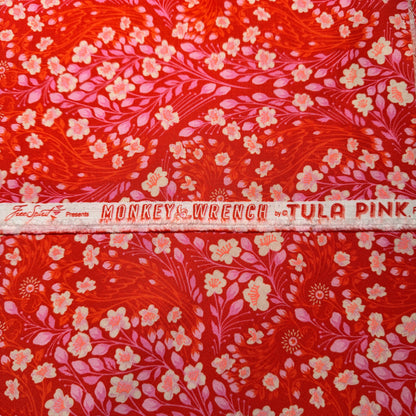 Tula Pink Monkey Wrench Parrot Prattle Mango PWTP135