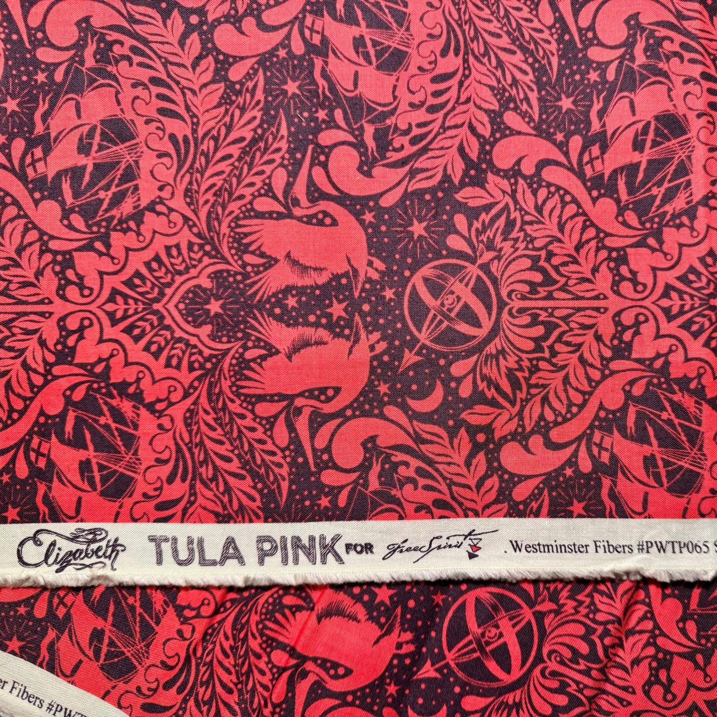 Tula Pink Westminster Fibers PWTP065 Ship Shape Plum Elizabeth 