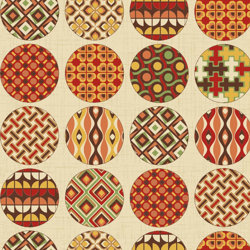 UN/NO Retro Circles Japanese Import NN2324H-12A Ivory