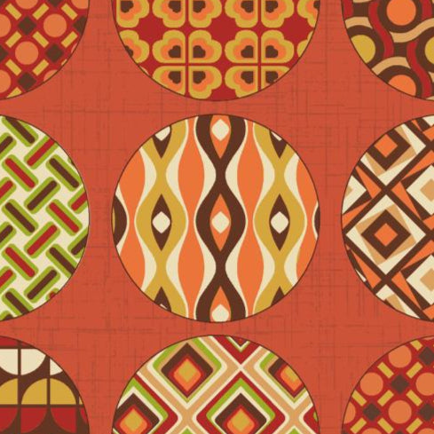 UN/NO Retro Circles Japanese Import NN2324H-12C Orange