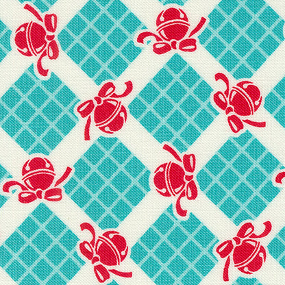 Urban Chiks Moda Fabrics Kitty Christmas Bells Frost 3120317